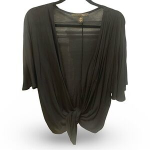 Kische black modal wrap shrug top (has sleeves) size S